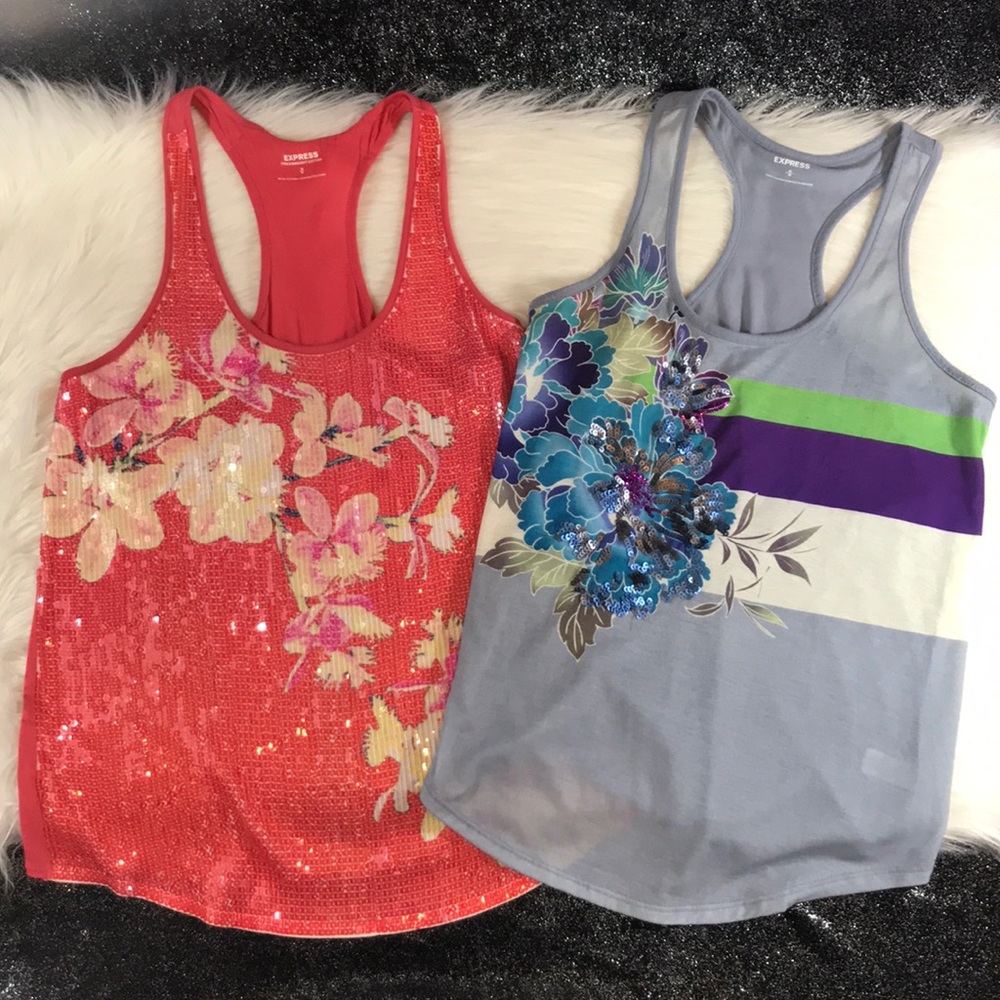 Express sequin tank top bundle